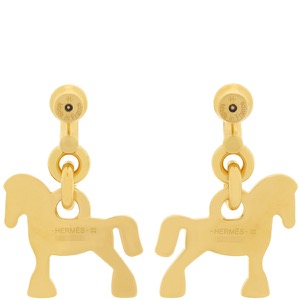 エルメス ピアス シュヴァル グランドパラード メタル マルチカラー 馬  中古