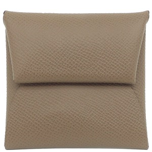 エルメス コインケース バスティア ヴォーエプソン グレー グレージュ  中古