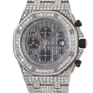 オーデマピゲ ロイヤルオーク オフショア クロノ 26170TI.OO.1000TI.01 ダイヤ 黒 アラビア 赤針 自動巻き