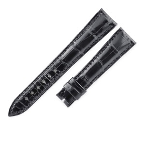 ブレゲ 腕時計パーツ クロコダイル ブラック 未使用 純正 クロコ レザー 本革 ベルト バンド 替え 予備 スペア ストラップ 18mm ブラック 黒  中古