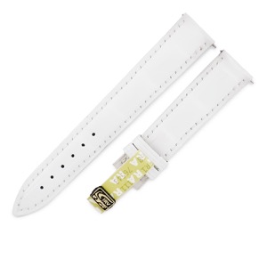 フランクミュラー 腕時計パーツ トノウカーベックス 7500用 クロコバンド クロコダイル ホワイト 未使用 純正 ベルト ショート 艶 替え 16mm ホワイト 白  中古