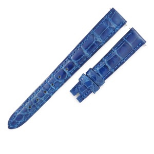 フランクミュラー 腕時計パーツ トノウカーベックス 2250 2251 2252用 クロコバンド クロコダイル ブルー 純正 替え ベルト 艶 ショート 12mm ブルー 青 中古
