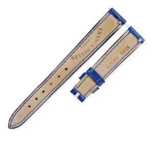 フランクミュラー 腕時計パーツ トノウカーベックス 2250 2251 2252用 クロコバンド クロコダイル ブルー 純正 替え ベルト 艶 ショート 12mm ブルー 青 中古