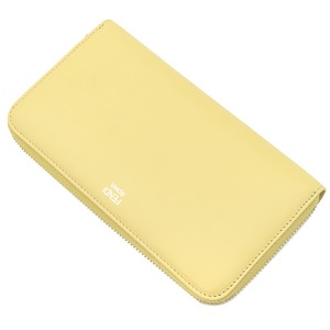 フェンディ 長財布 ロボット フェイス ジップアラウンド レザー イエロー ラウンドファスナー スタッズ 黄  8M0299 中古