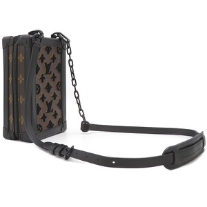 ルイヴィトン ショルダーバッグ タフタ ジュ ヴァーティカル ソフトトランク モノグラムキャンバス ブラウン 茶 黒 斜め掛け  M45044 中古