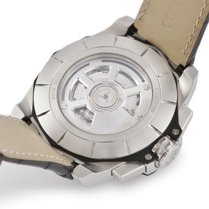 コルム アドミラル AC-ONE 45 クロノ 01.0116 OH済 12角形 茶 アドミラルズカップ ウッド 信号旗 自動巻き