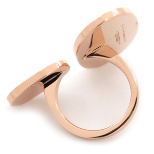 エルメス リング 指輪 シェーヌダンクル ヴェルソ リング K18PG ゴールド #51(JP11) 18K 750AU ホワイト セラミック  中古