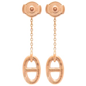 エルメス ピアス ファランドール PM K18PG ゴールド ピンクゴールド ドロップピアス シェーヌダンクル 750 18K   中古