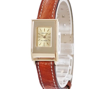 ティファニー シュランバージェ 13902003 メーカーOH済み K18YG無垢 スクエア バー ヴィンテージ クオーツ