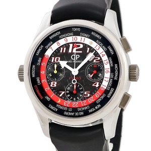 ジラールペルゴ WW.TC クロノ F1 053 49800.22.611.FK6A OH済 ブラック レッド  自動巻き