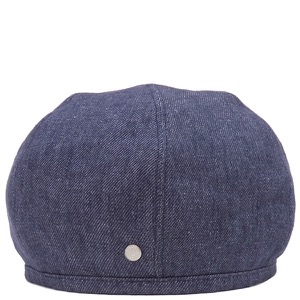 エルメス ベレー帽 ガブリエル 麻 ブルー ＃57未使用 青 紺 帽子   中古