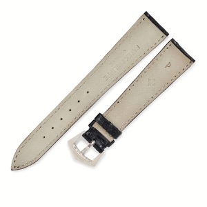 パテックフィリップ 腕時計パーツ クロコダイル ブラック 純正 クロコ バンド K18WG 製尾錠付き 本革ベルト 替え 正規品 スペア 19ｍｍ ブラック 黒  中古