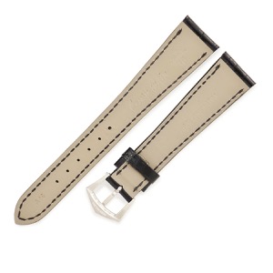 パテックフィリップ 腕時計パーツ クロコダイル ブラック 純正 クロコ バンド K18WG 製尾錠付き 本革ベルト バンド 替え 正規品 スペア 19ｍｍ ブラック 黒  中古