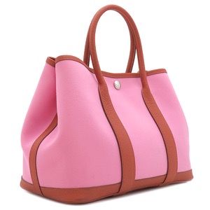 エルメス トートバッグ ガーデンパーティーTPM トワルオフィシエ ピンク バイカラー  中古