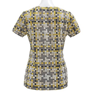 エルメス 半袖Ｔシャツ マイクロTシャツ コットン マルチカラー 34 【Bolduc au Carre /ボルデュックチェック】  中古