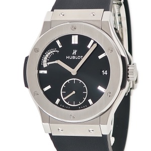 ウブロ クラシックフュージョン 8デイズ チタニウム 516.NX.1470.LR ブラック パワーリザーブ 手巻き