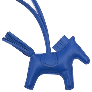 エルメス バッグチャーム ロデオPM ブルー 青 ソーブルー  中古