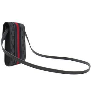 バレンシアガ ショルダーバッグ BALENCIAGA × GUCCI ザ ハッカー プロジェクト キャンバス ブラック グッチコラボ ミニバッグ 黒  680130 中古