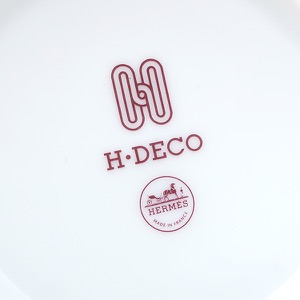 エルメス 食器 H DECO アッシュデコ マグカップ 磁器 レッド Hデコ 白 赤 ポーセリン  41031P 中古