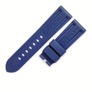 パネライ 腕時計パーツ 純正 ルミノール用 ラバーバンド ラバー ネイビー 未使用 替え ベルト ストラップ 尾錠用 予備 交換 スペア 24ｍｍ ネイビー 紺  中古