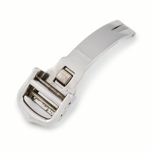 カルティエ 腕時計パーツ 純正 ステンレススチール シルバー 12mm幅対応 フォールディング Dバックル パーツ 替え 交換 予備 ステンレス スチール SS シルバー 銀  中古