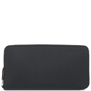 エルメス 長財布 アザップロング シルクイン ヴォーエプソン ブラック未使用 黒 ラウンドファスナー  中古