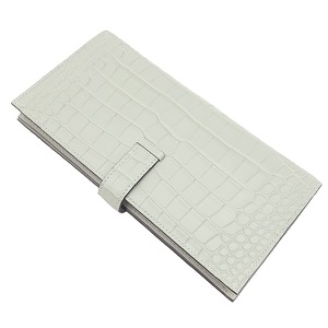 エルメス 長財布 ベアンスフレ アリゲーターマット グレー未使用 二つ折財布 クロコ 新刻印  中古