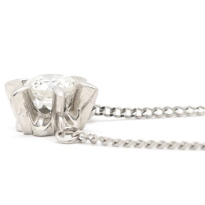 ネックレス ダイヤペンダント Pt シルバー 1P 1粒  中古