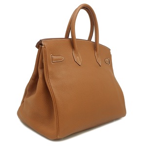 エルメス ハンドバッグ バーキン35 トゴ ブラウン 茶  中古