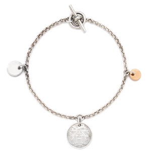 エルメス ブレスレット エクスリブリス PM  シルバー925 シルバー SH SV925 AG925 Au750 18K  H120440B 00SH 中古