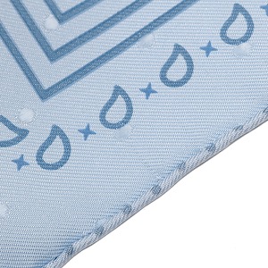 エルメス スカーフ カレ55 CARRE シルク ブルー 【LES CLES BANDANA/レ クレ バンダナ】  中古