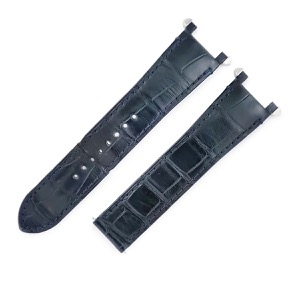カルティエ 腕時計パーツ 純正 パシャ 41mm用 クロコバンド クロコダイル ネイビー 尾錠用 ベルト 純正 パーツ付き マットクロコ 21ｍｍ ネイビー 紺  中古