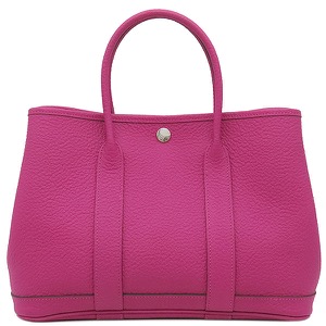 エルメス トートバッグ ガーデンパーティーTPM カントリー ピンク 紫  中古