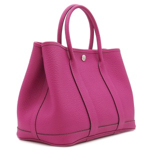 エルメス トートバッグ ガーデンパーティーTPM カントリー ピンク 紫  中古