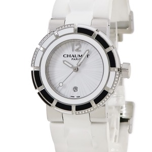 ショーメ クラスワン W1722W-20W 純正ダイヤ ホワイト クォーツ デイト 3針 20周年記念モデル クオーツ