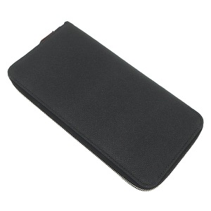 エルメス 長財布 アザップロング シルクイン ヴォーエプソン ブラック未使用 黒 新刻印 ラウンドファスナー  中古