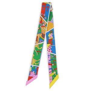 エルメス スカーフ ツイリー シルク マルチカラー未使用【FACTORY SUITE/ファクトリー スーツ】  中古