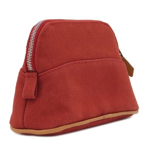 エルメス ポーチ ボリードポーチ ミニミニ コットン レッド 赤  中古