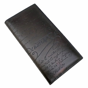 ベルルッティ 長財布 サンタル ブラック 黒 カリグラフィ 二つ折り  中古