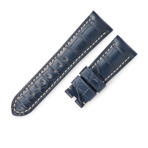 パネライ 腕時計パーツ 純正 ルミノール用 クロコバンド クロコダイル ネイビー 未使用 替え ベルト ストラップ 予備 スペア 交換 パーツ 26ｍｍ ネイビー 紺  中古