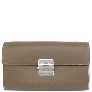 エルメス 長財布 シャルニエール トゥーゴー グレー未使用 グレージュ ショルダー  中古