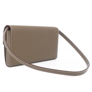 エルメス 長財布 シャルニエール トゥーゴー グレー未使用 グレージュ ショルダー  中古