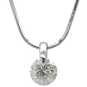 ネックレス ダイヤペンダント Pt900 シルバー 1P 1粒  中古