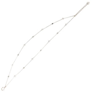 ブレスレット ボールチェーン Wチェーンブレス K18WG シルバー 750 18K  中古