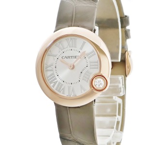 カルティエ バロン ブラン ドゥ カルティエ WGBL0005 K18PG無垢 純正ダイヤ シルバー ラウンド クオーツ