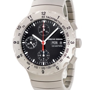 ポルシェ デザイン チタン クロノグラフ by エテルナ 6500.10.40 回転ベゼル デイデイト ブラック 自動巻き