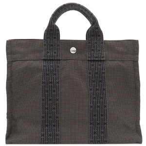 エルメス トートバッグ エールライントート PM キャンバス グレー 鍵/カデナ欠品  中古