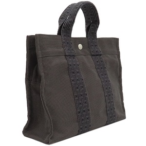 エルメス トートバッグ エールライントート PM キャンバス グレー 鍵/カデナ欠品  中古