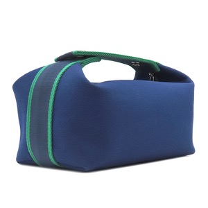 エルメス ポーチ ブリッド ア ブラック PM トワルアッシュ ネイビー未使用 紺 ハンドバッグ バニティバッグ  中古