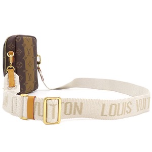 ルイヴィトン ショルダーバッグ LVスクエアード ダブルフォンポーチ ブラウン 茶 NIGOコラボ  M81005 中古